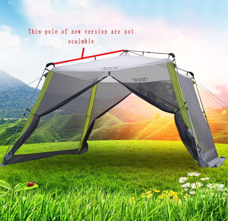 Cheap Goat Tents Automatic Ultralarge 300*300*210cm 5 8 Person Use Camping Tent Sun Shelter Beach Picnic Large Gazebo Single Layer Without Cover   